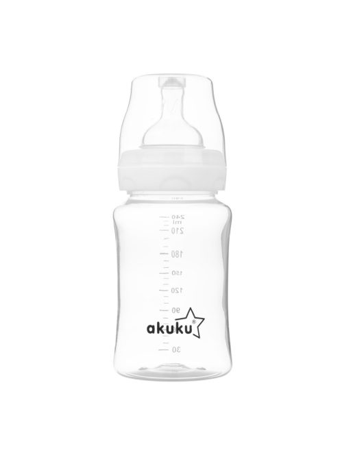 Akuku Antikolikos, széles nyakú cumisüveg, 240 ml
