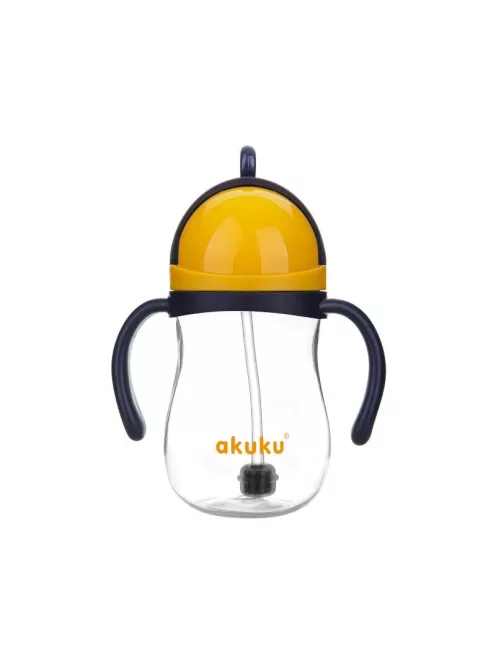 Akuku Szívószálas pohár súlyozott szívószállal – Tengerészkék/Sárga