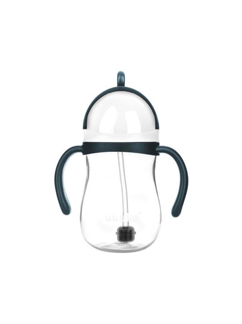 Akuku Szívószálas pohár súlyozott szívószállal – Kék/Szürke