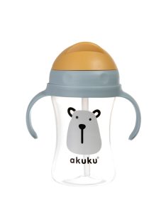   Akuku Itatópohár, felnyitható szívószállal, 300 ml – Maci