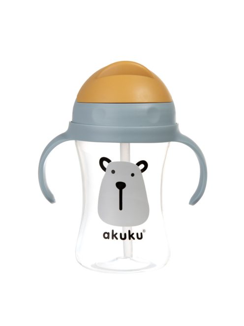 Akuku Itatópohár, felnyitható szívószállal, 300 ml – Maci