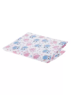   Akuku PEVA pelenkázó lap 55×70 cm – Kék-rózsaszín baglyos