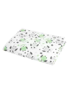   Akuku PEVA pelenkázó lap 55×70 cm – Szürke-menta baglyos