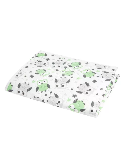 Akuku PEVA pelenkázó lap 55×70 cm – Szürke-menta baglyos