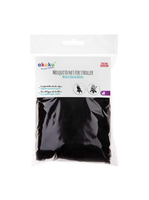 Akuku Babakocsi szúnyogháló – Fekete