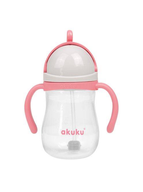 Akuku Szívószálas pohár súlyozott szívószállal – Rózsaszín