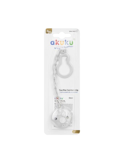 Akuku Cumilánc csipesszel - szürke