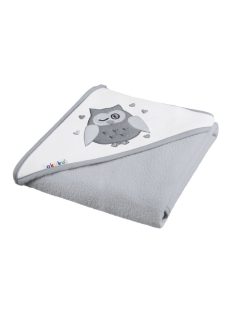 Akuku Baba kapucnis törölköző, 80×80 cm – Szürke