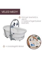 Chicco Baby Hug Pro 5in1 bölcső, pihenőszék, etetőszék, szék - White Cream