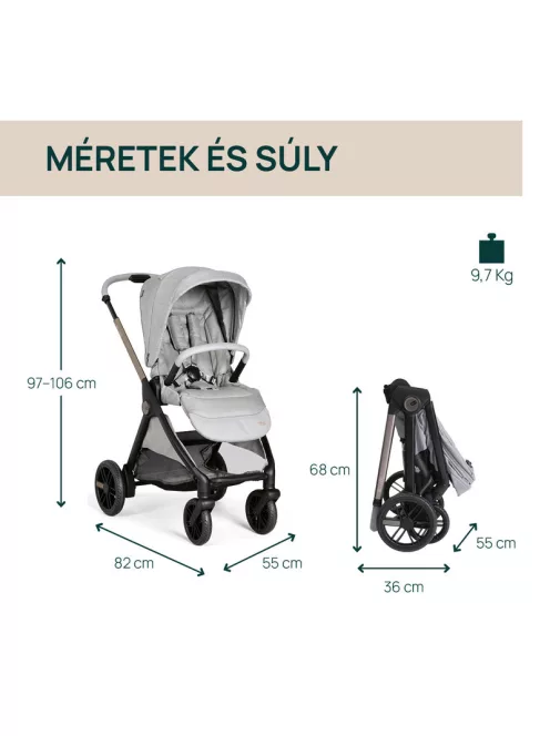 Chicco BELLAGIO babakocsi önzáródással 22 kg-ig trió rendszerré bővíthető