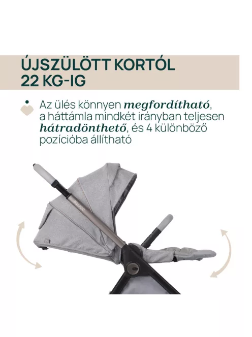 Chicco BELLAGIO babakocsi önzáródással 22 kg-ig trió rendszerré bővíthető