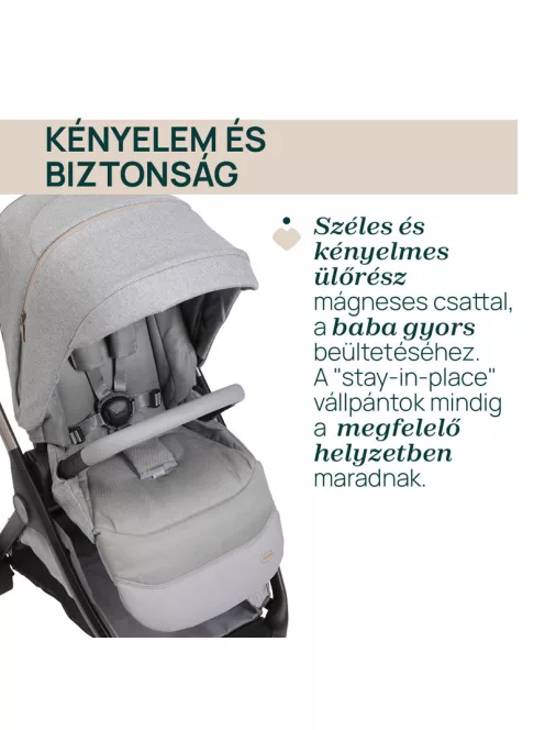 Chicco BELLAGIO babakocsi önzáródással 22 kg-ig trió rendszerré bővíthető