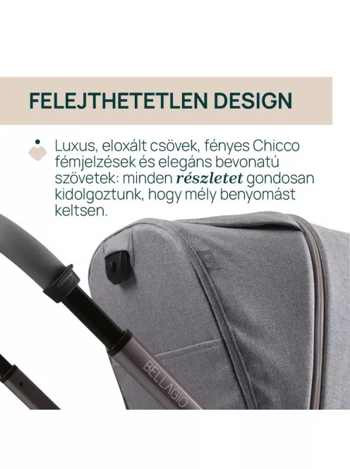 Chicco BELLAGIO babakocsi önzáródással 22 kg-ig trió rendszerré bővíthető