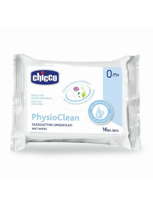 Chicco PhysioClean orrtörlő kendők, 16 db orrtisztító