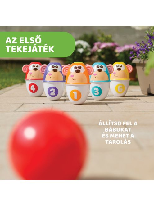 Chicco Monkey Strike - majmos bowling és építőjáték aktív sport és játék