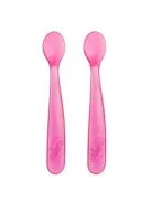 Chicco Szilikon kanál hajlékony fejrésszel, 2 db, csúszásmentes fogás