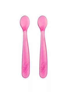   Chicco Szilikon kanál hajlékony fejrésszel, 2 db, csúszásmentes fogás