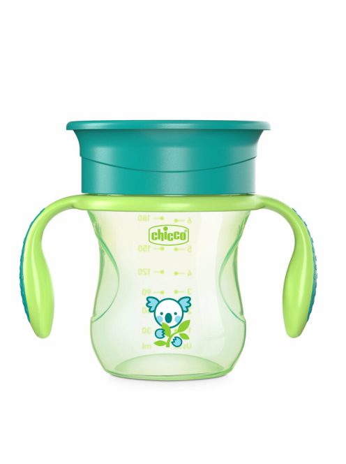 Chicco Perfect 360° itatópohár, 200 ml, tanulópohár, zöld