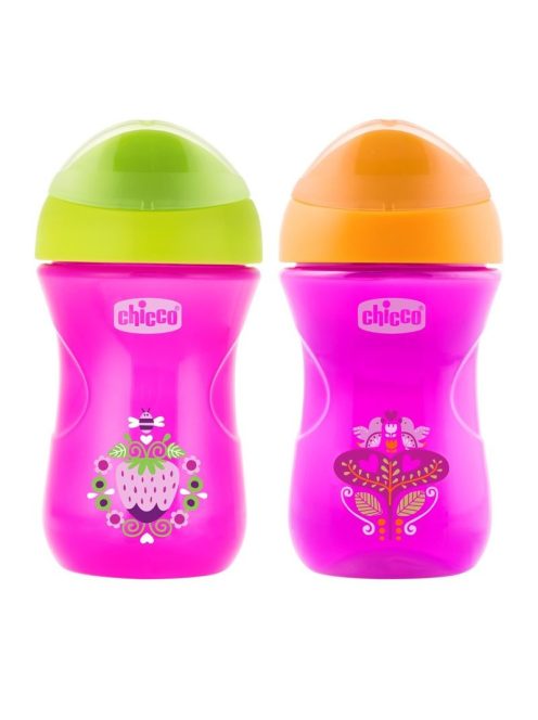 Chicco Easy Cup pohárperemű itatópohár 266 ml rózsaszín