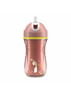  Chicco Sport Cup kulacs 266 ml duplafalú szívószálas csepegésmentes - rózsaszín