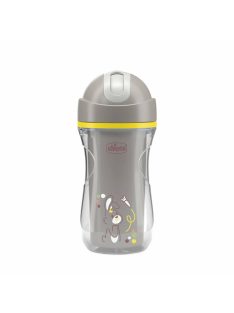   Chicco Sport Cup kulacs 266 ml duplafalú szívószálas csepegésmentes - szürke