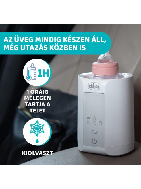 Chicco Cumisüveg melegítő Home-Travel otthonra és autóba adapterrel