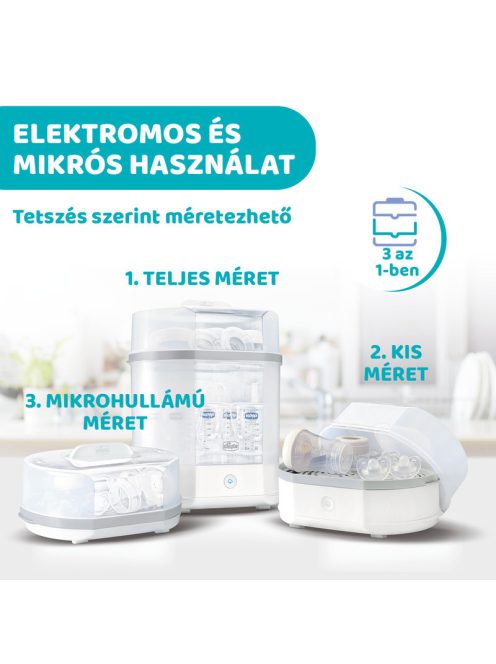 Chicco Elektromos gőzsterilizáló 3in1-ben - fehér