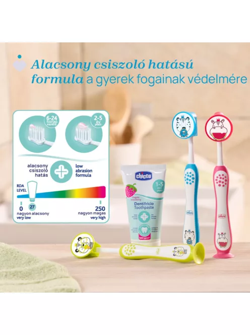 Chicco Eper ízű fogkrém fluoridos 50 ml xilittel - 1-5 év