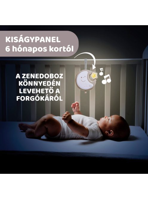 Chicco Next 2 Dreams zenélő forgóka - éjszakai fény Neutral