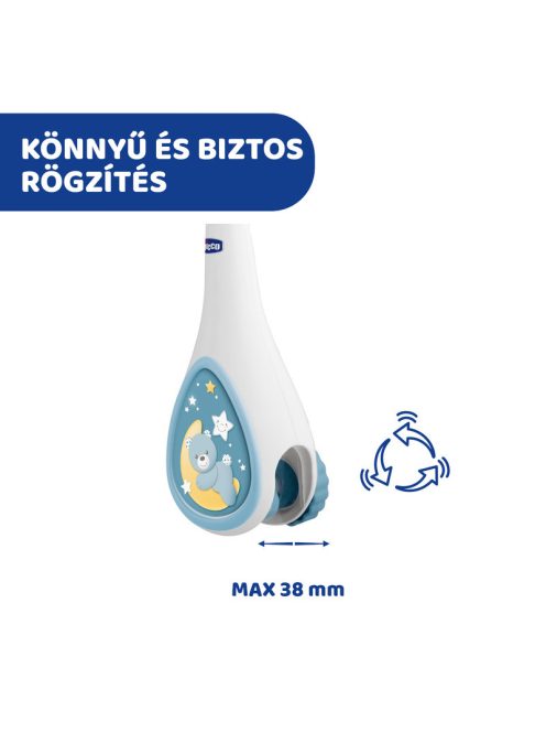 Chicco Next 2 Dreams zenélő forgóka - éjszakai fény kék