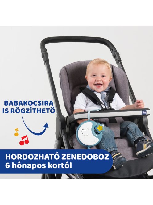 Chicco Next 2 Dreams zenélő forgóka - éjszakai fény kék