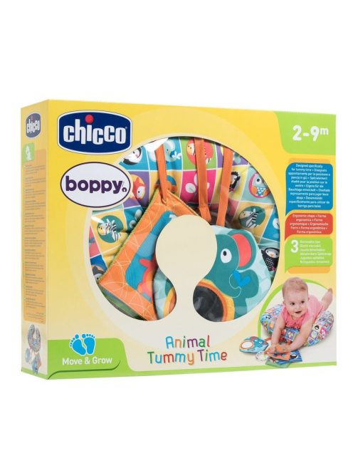 Chicco BOPPY® állatos hasaló babapárna (2-9 hó) csörgős-rágókás