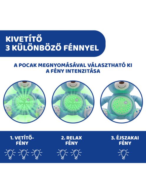 Chicco Baby Bear plüss maci projektor vetítő és éjszakai lámpa-neutral