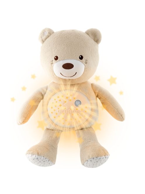 Chicco Baby Bear plüss maci projektor vetítő és éjszakai lámpa - neutral