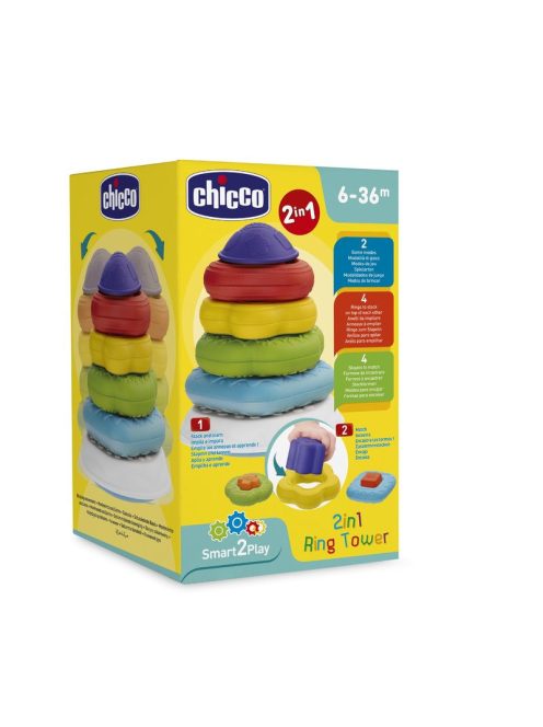 Chicco Smart2Play Gyűrűs építőtorony, kézkoordinációs játék