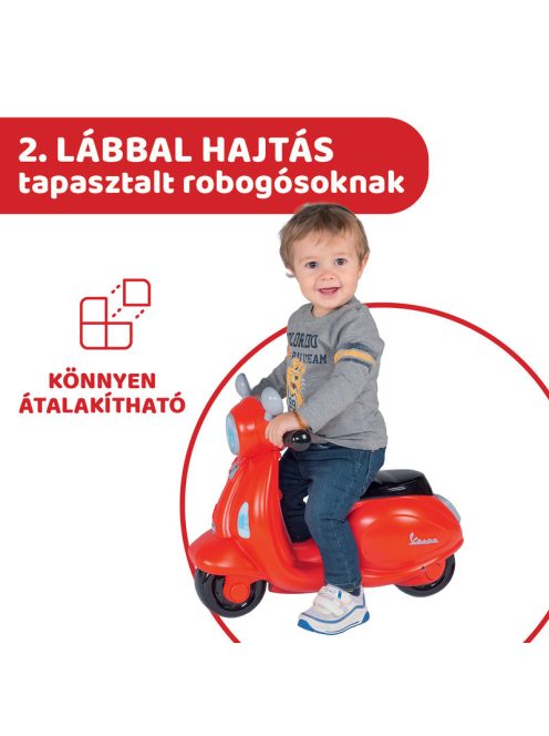 Chicco Vespa Primavera robogó 12-36 hó, lábbal hajtós, piros