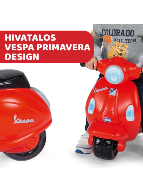 Chicco Vespa Primavera robogó 12-36 hó, lábbal hajtós, piros