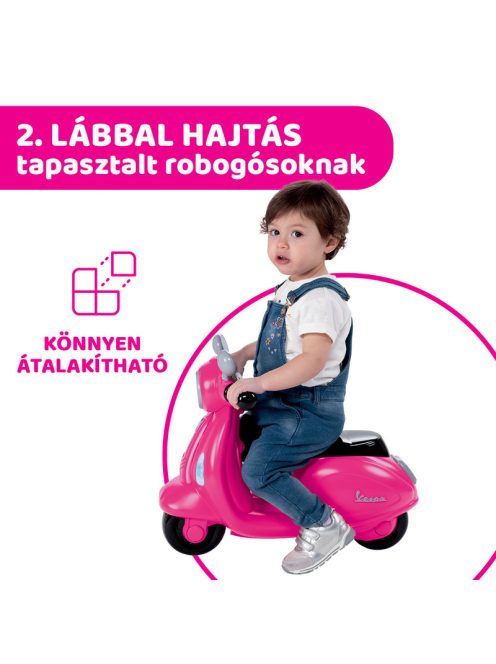 Chicco Vespa Primavera robogó 12-36 hó, lábbal hajtós, rózsaszín