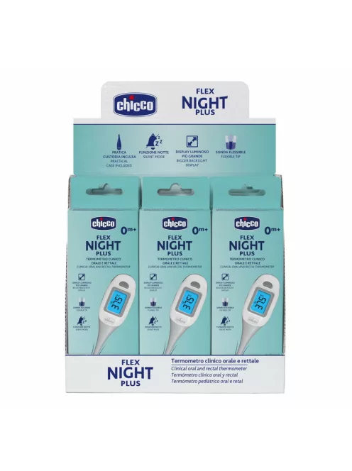 Chicco Flex Night Plus 10 mp klinikai hőmérő - éjszakai gyors mérés