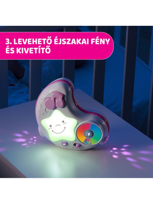 Chicco Játszószőnyeg projektorral játékhíddal pink