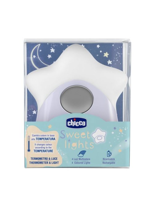 Chicco Csillag éjszakai fény szobahőmérővel USB-kábellel