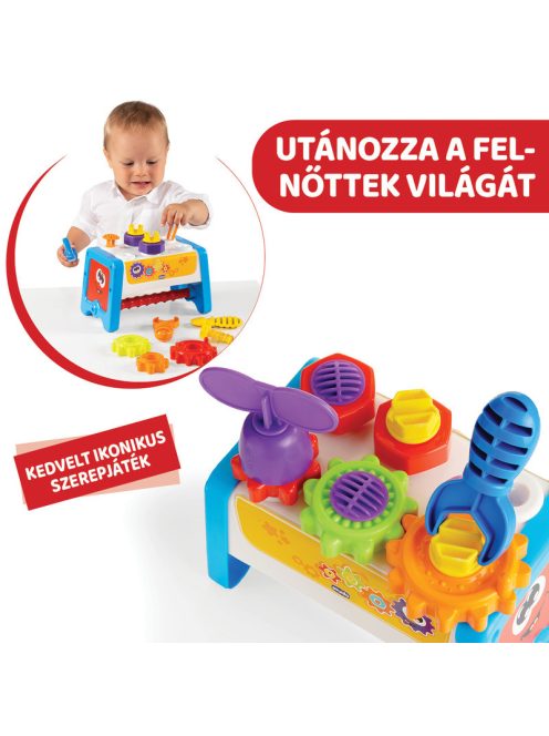 Chicco 2in1 szerelőpad és szerszámok 14 db-os Smart2Play