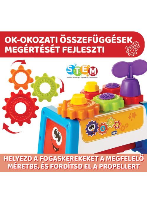 Chicco 2in1 szerelőpad és szerszámok 14 db-os Smart2Play