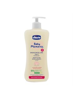   Chicco Micellás fürdető 500 ml - sensitive Baby Moments - gyapotmagolaj és E-vitamin