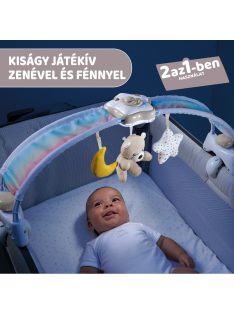   Chicco Rainbow Sky kiságy játékhíd és éjszakai fény, elemes, fehér