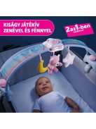 Chicco Rainbow Sky kiságy játékhíd és éjszakai fény elemes rózsaszín