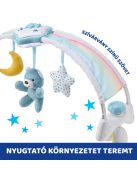 Chicco Rainbow Sky kiságy játékhíd és éjszakai fény, elemes, kék