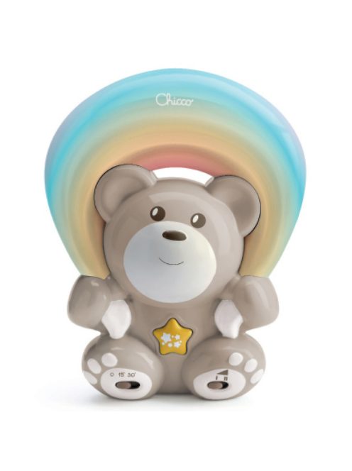 Chicco Rainbow Bear - Szivárvány maci zene-fény projektor, elemes, bézs