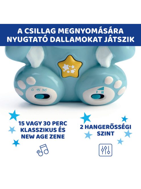 Chicco Rainbow Bear - Szivárvány maci zene-fény projektor, elemes, kék