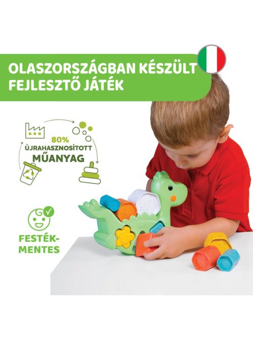 Chicco Hintázó dínó építőjáték 2in1 ECO+ ökoanyag